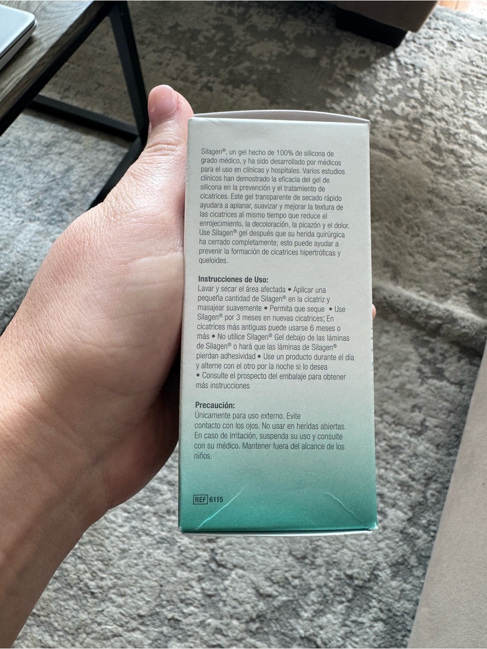 100% Pure Silicone Gel for Scars — Teal/Green - Picture 2 of 7